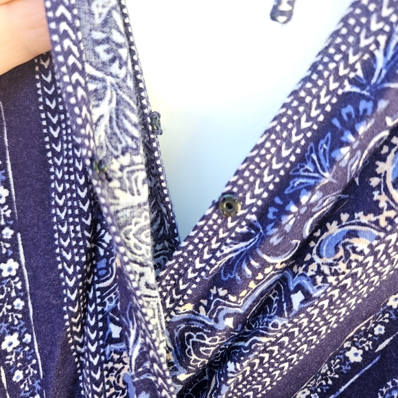 Skies Are Blue Navy Blue Patterned Romper Size M - Picture 7 of 10